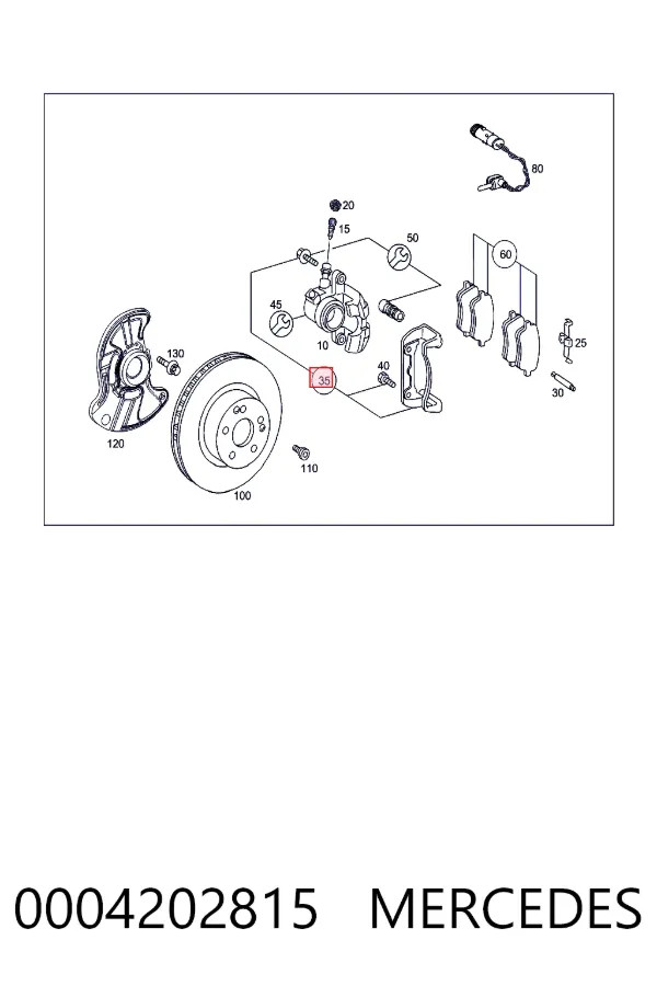 Скоба суппорта 0004202815 Mercedes