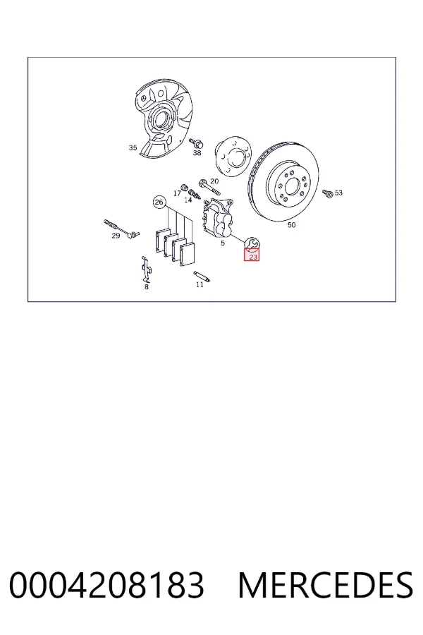 Ремкомплект переднего суппорта 0004208183 Mercedes
