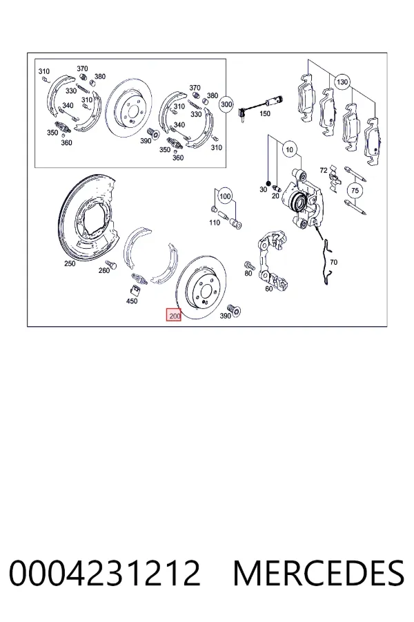 Задний тормозной диск Mercedes A0004231212 цена, от 67.35 USD