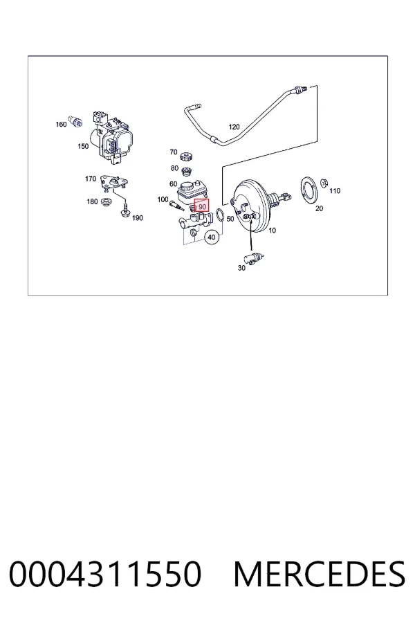 Купить A0004311550 Mercedes 