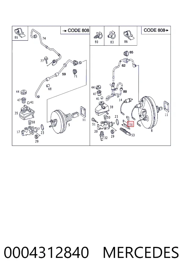 A0004312840 Mercedes 
