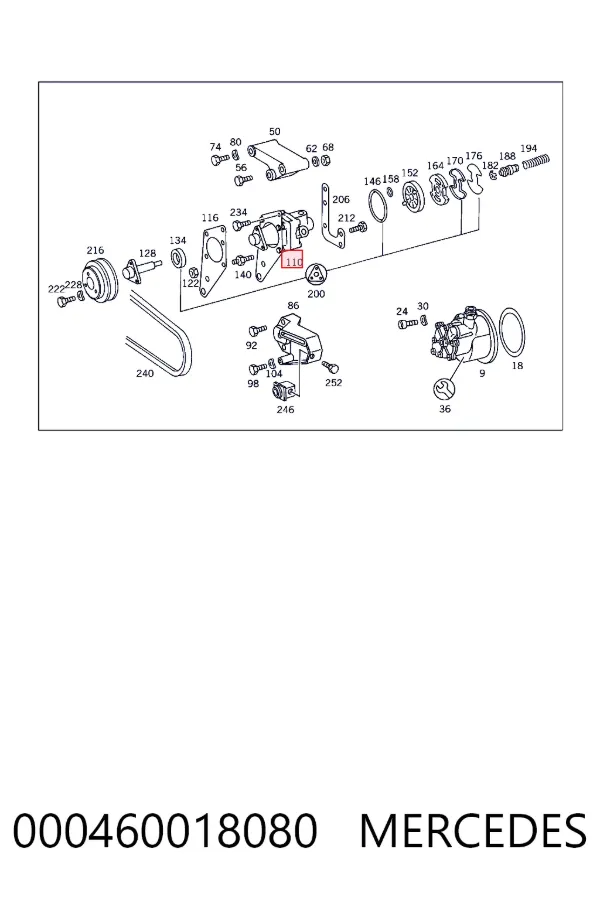 Насос гидравлики Mercedes A0004600180 цена, от 134.31 USD