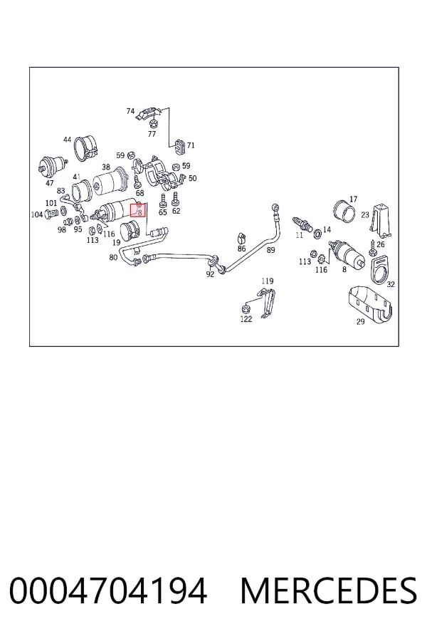 Насос топливный Mercedes A0004704194 цена, от 42.56 USD