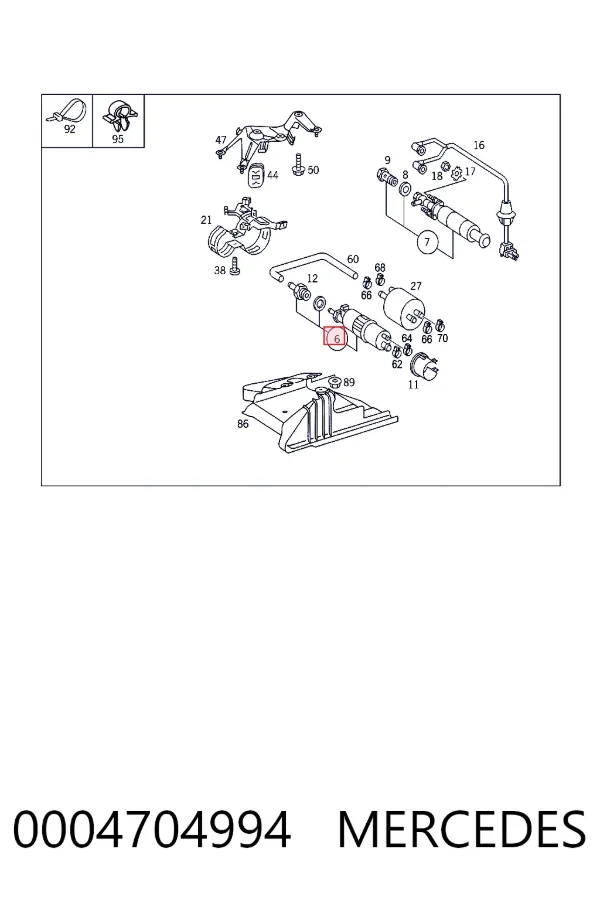 A0004704994 Mercedes Насос топливный магистральный