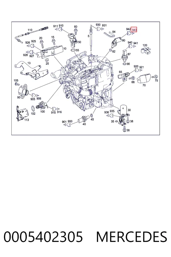 A0005402305 Mercedes Пин (наконечник) провода