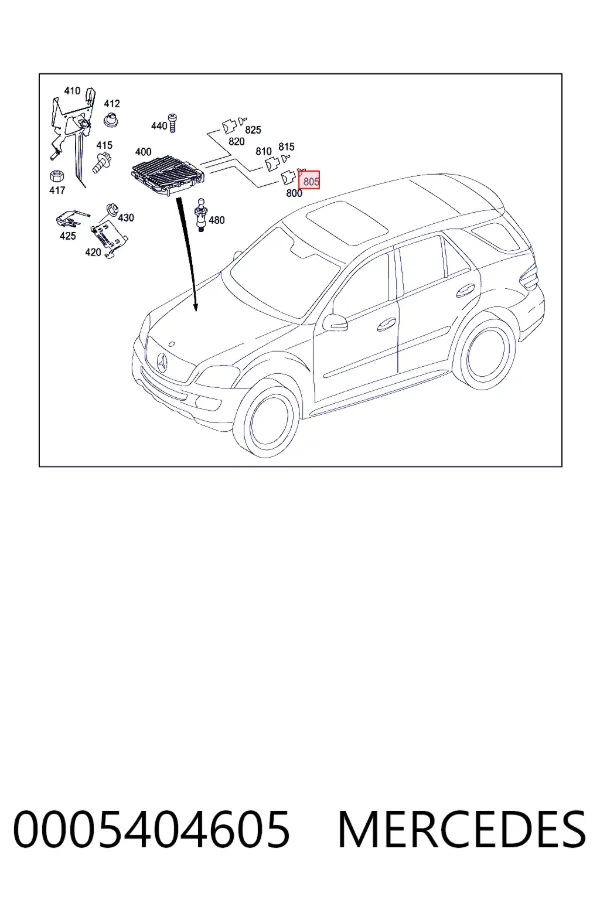 Пин (наконечник) провода Mercedes A0005404605
