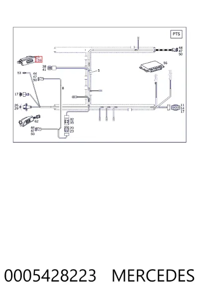 Дисплей парктроника MERCEDES 0005428223