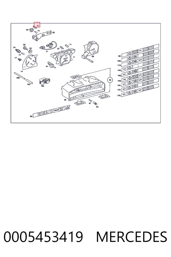  Mercedes A0005453419 цена, от 6.17 USD