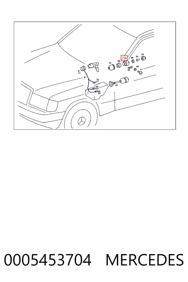Переключатель света фар на "торпедо" Mercedes A0005453704