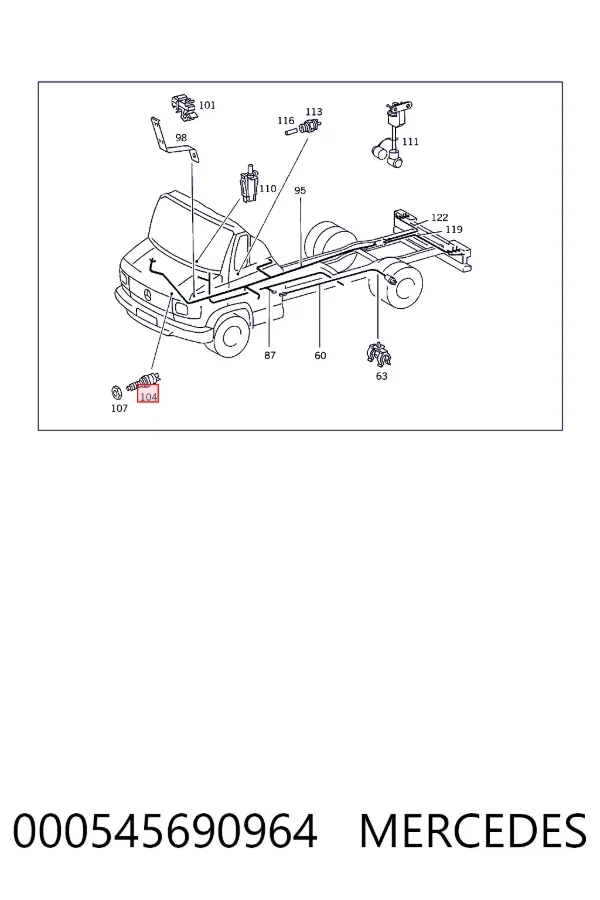 Датчик стоп сигнала A0005456909 Mercedes