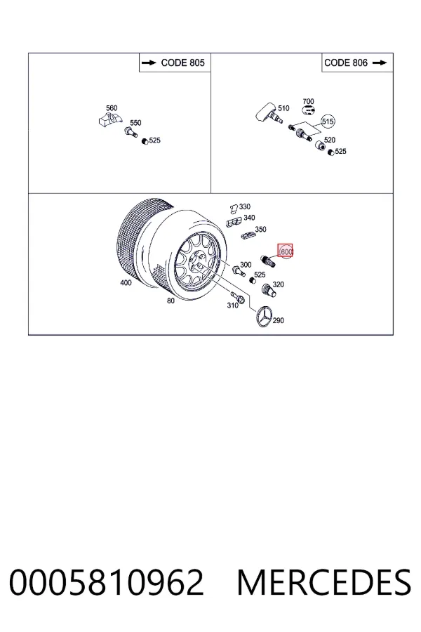 A0005810962 Mercedes 