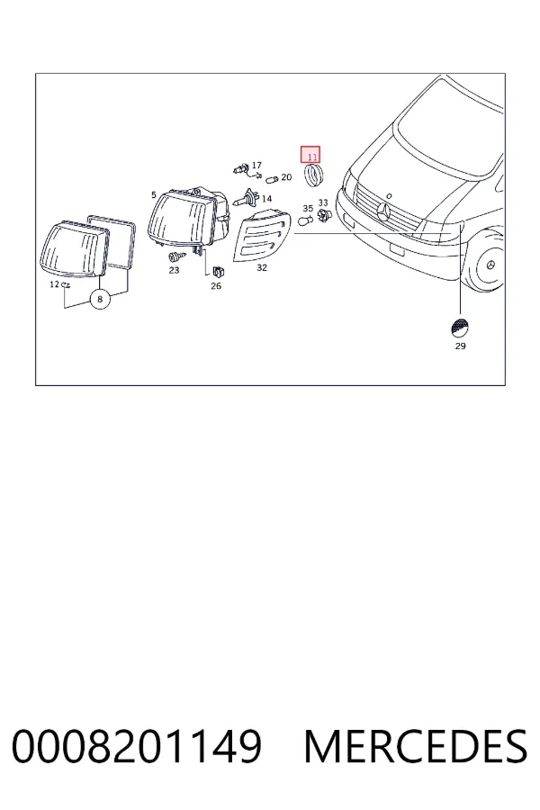 A0008201149 Mercedes 