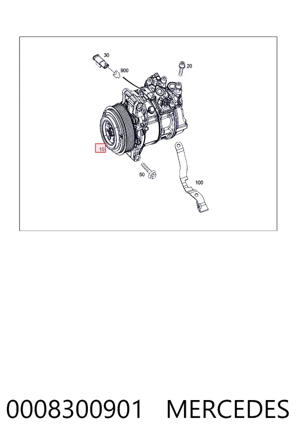 Компрессор системы кондиционирования Mercedes A0008300901 цена, от 535.47 USD