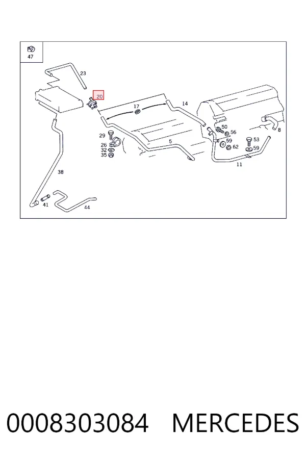 Купить A0008303084 Mercedes Кран печки