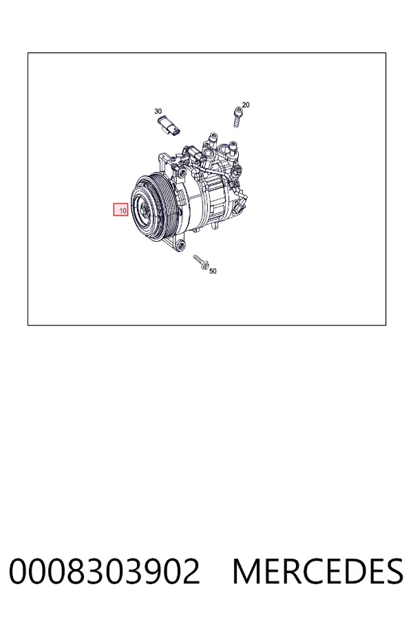 Компрессор кондиционера A0008303902 Mercedes
