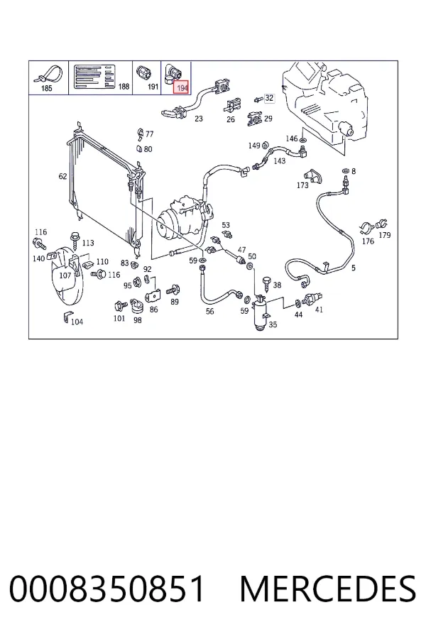 A0008350851 Mercedes 