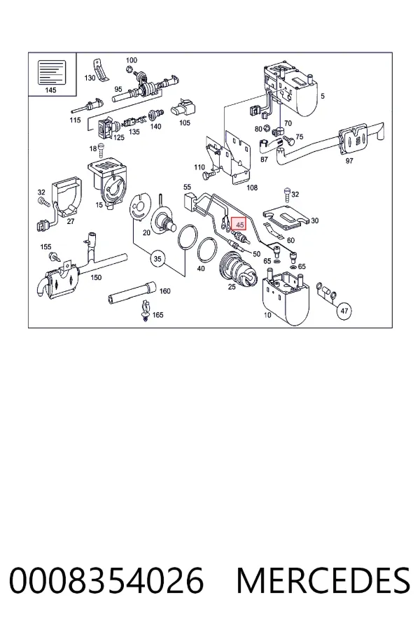 Купить A0008354026 Mercedes Свечи накала