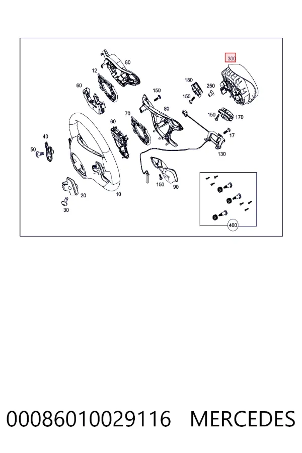 Airbag в мультируль Mercedes A0008601002 цена, от 124.15 USD
