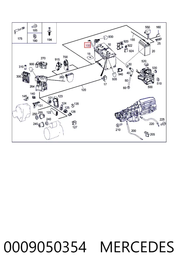A0009050354 Mercedes 