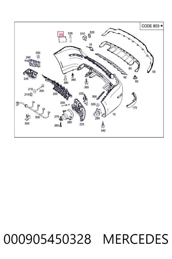 Купить A0009054503 Mercedes Датчик контроля мертвой зоны задний