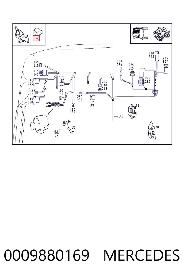 A0009880169 Mercedes 