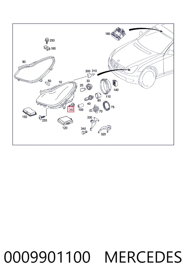 Купить A0009901100 Mercedes 
