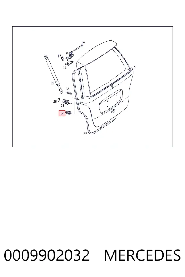  Mercedes A0009902032 цена, от 6.64 USD
