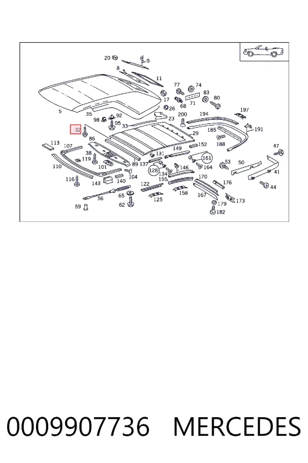 A0009907736 Mercedes 