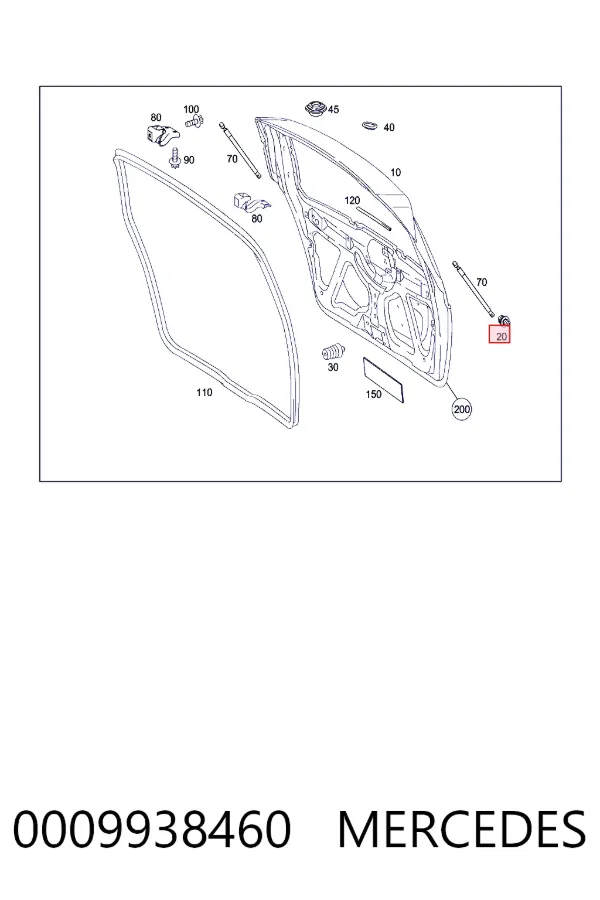  Mercedes A0009938460 цена, от 19.07 USD