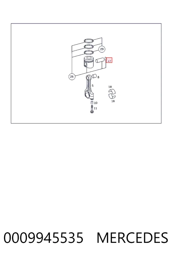  Mercedes A0009945535 цена, от 3.38 USD