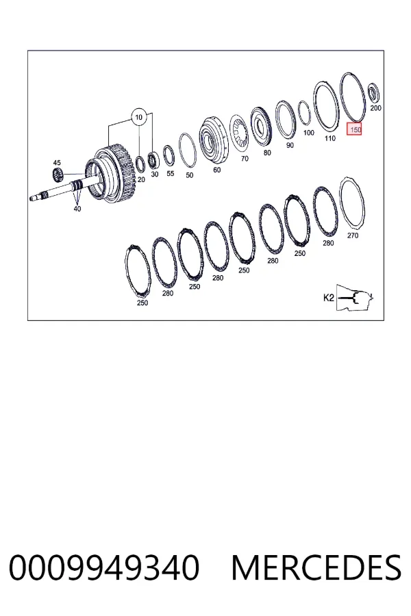 A0009949340 Mercedes 