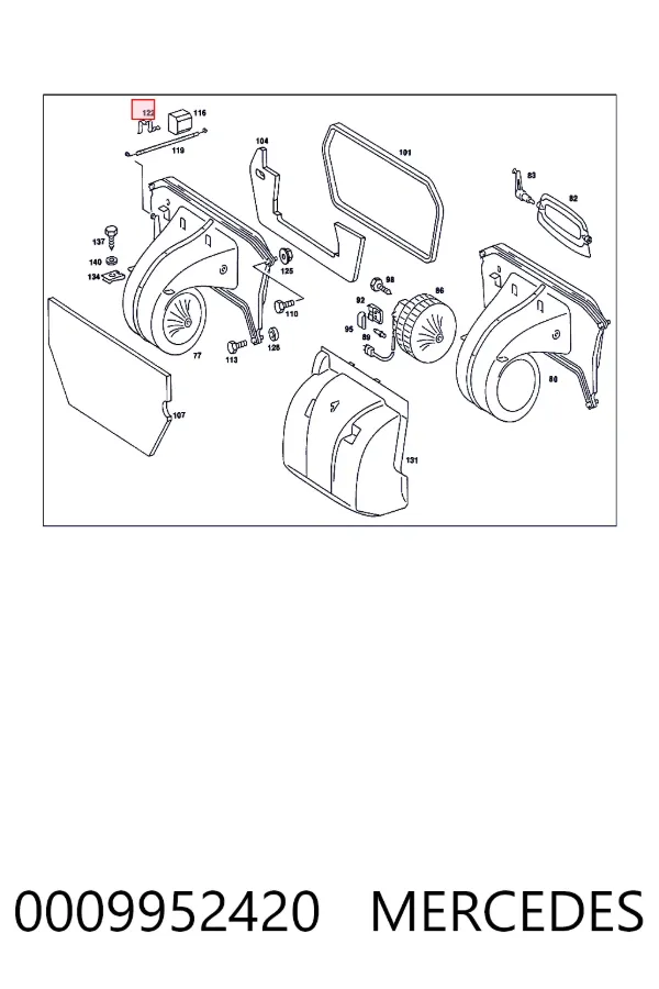 A0009952420 Mercedes 