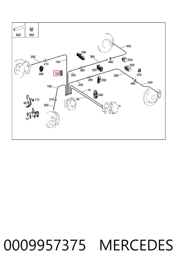 A0009957375 Mercedes 