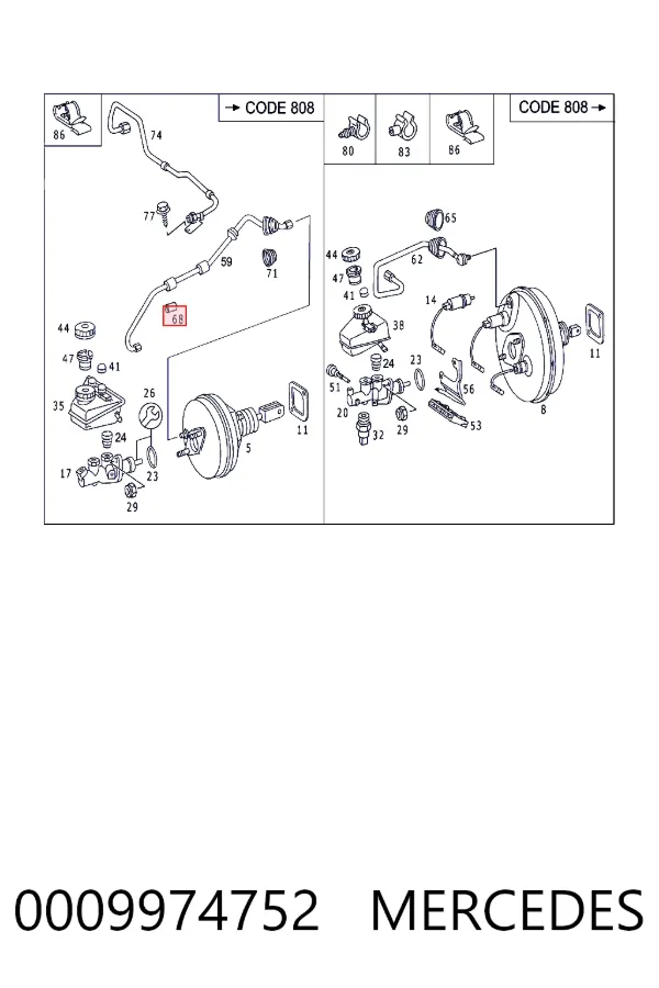A0009974752 Mercedes 