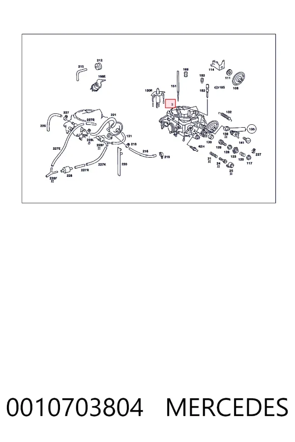 Карбюратор в сборе Mercedes A0010703804 цена, от  