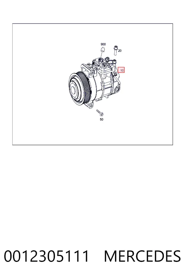 Купить A0012305111 Mercedes Компрессор климатической установки