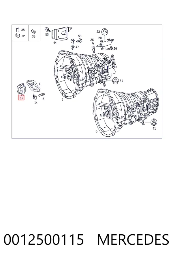 Выжимной подшипник 0012500115 Mercedes
