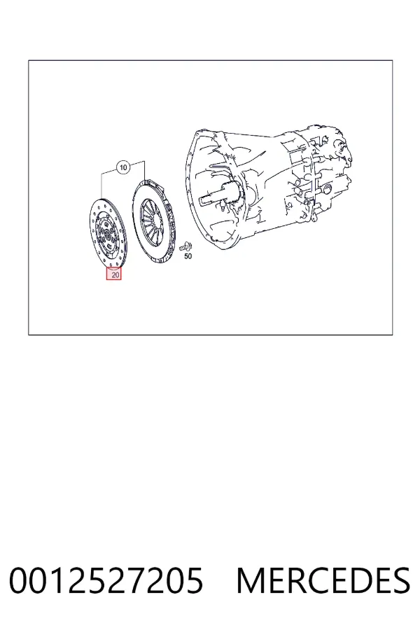 Диск сцепления 0012527205 Mercedes