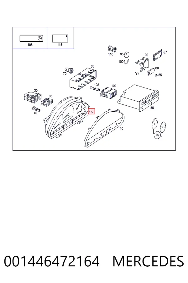A0014464721 Mercedes Щиток приборов