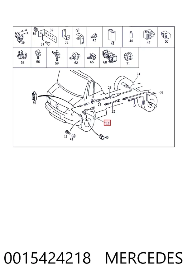 Датчик АБС передний 0015424218 Mercedes