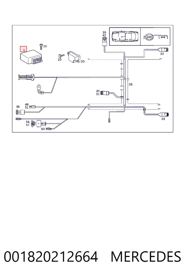 Блок управления airbag Mercedes A0018202126 цена, от 6.33 USD