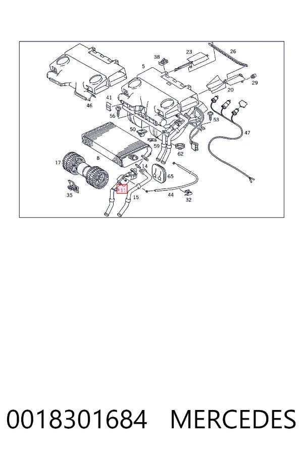 Кран печки 0018301684 Mercedes