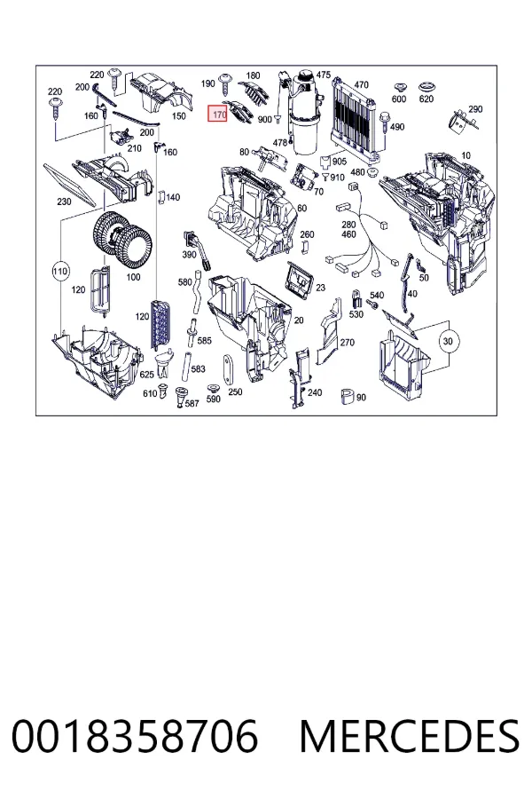 Резистор печки 0018358706 Mercedes