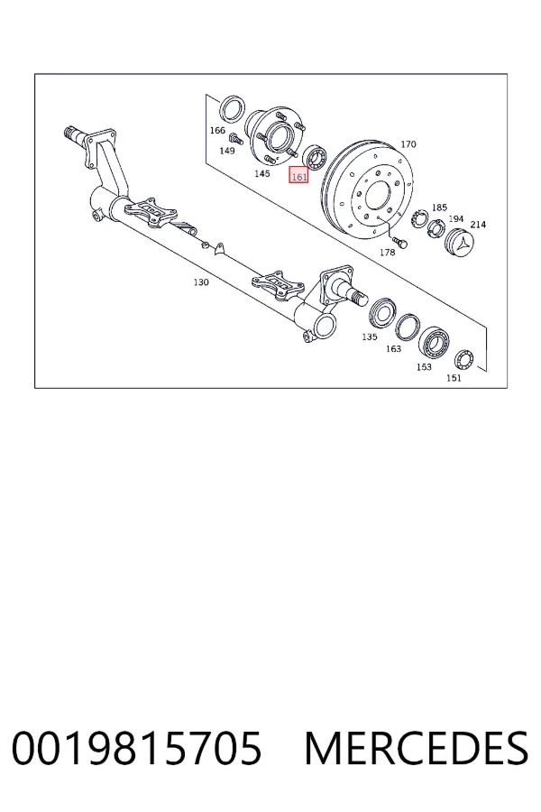 Подшипник промежуточного вала КПП A0019815705 Mercedes