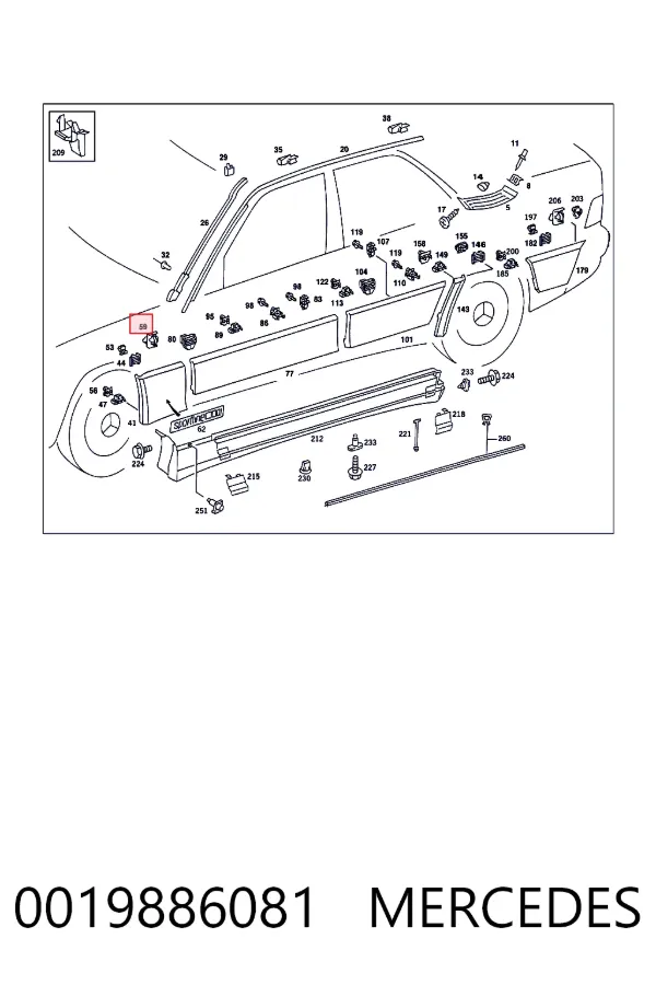 Купить A0019886081 Mercedes 