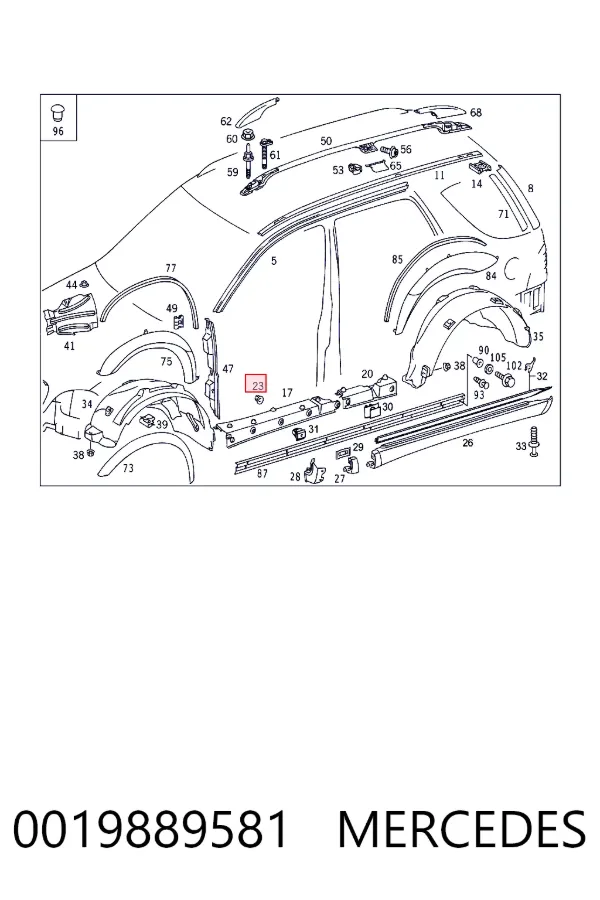  A0019889581 Mercedes