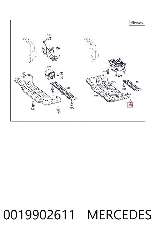 A0019902611 Mercedes 