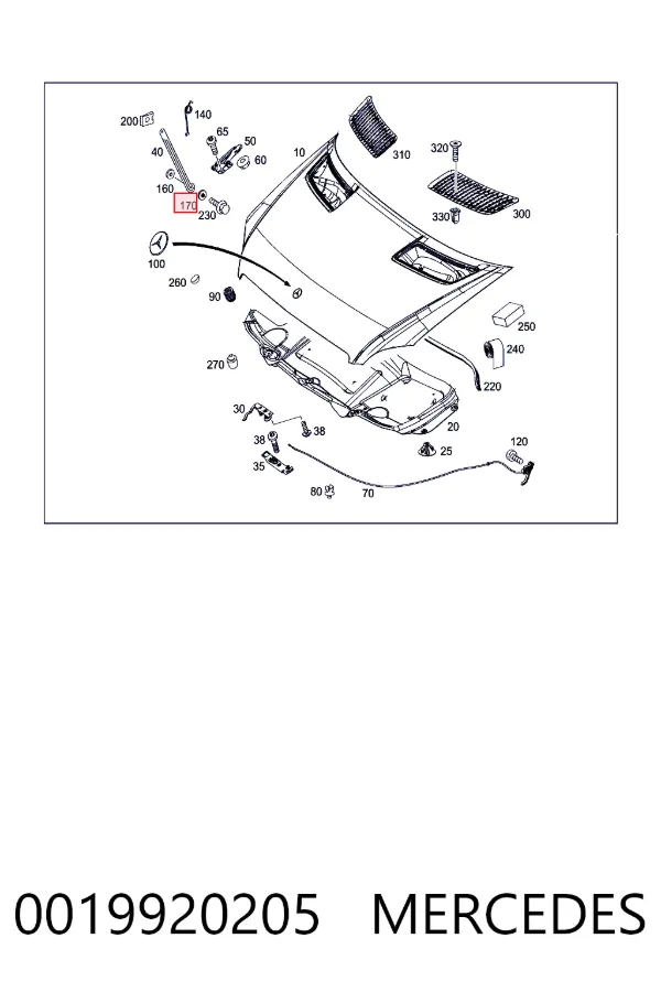  Mercedes A0019920205 цена, от 4.12 USD