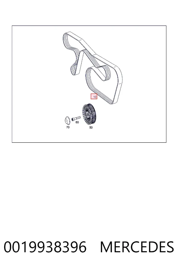 Ремень генератора 0019938396 Mercedes