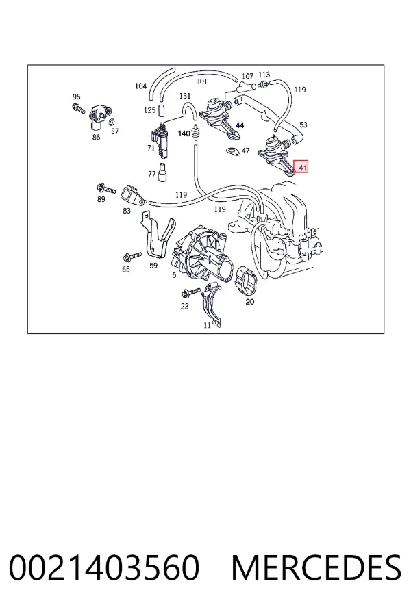 A0021403560 Mercedes Клапан подачи вторичного воздуха